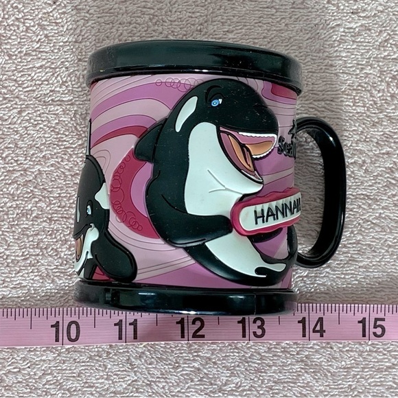 Vintage Pink Sea World Shamu Orca Mug “Hannah” - Picture 4 of 9